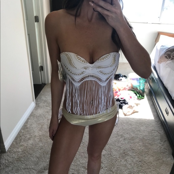 Luli Fama Other - Luli Fama Buena onda fringe bikini top